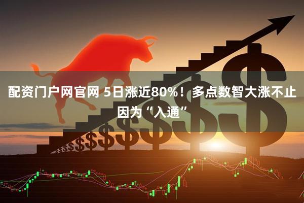配资门户网官网 5日涨近80%！多点数智大涨不止因为“入通”